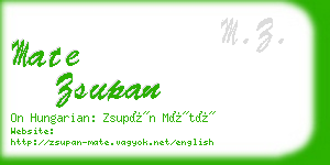 mate zsupan business card